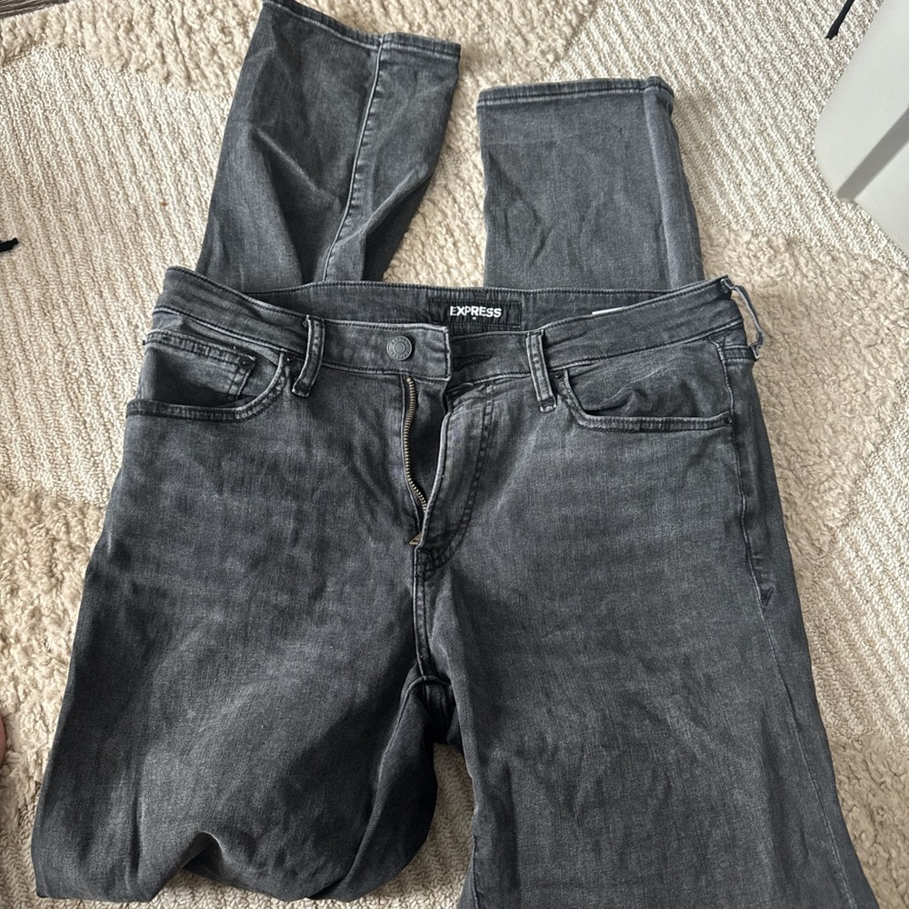 Express Men's Charcoal Slim Jeans